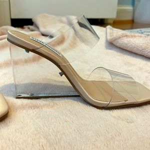 Steve Madden Clear Lucite Wedges Never worn